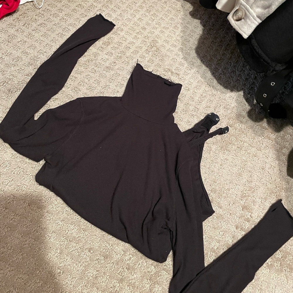 Tight fitted turtle neck bodysuit